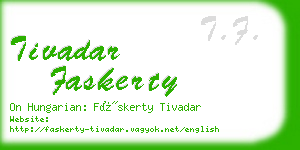 tivadar faskerty business card